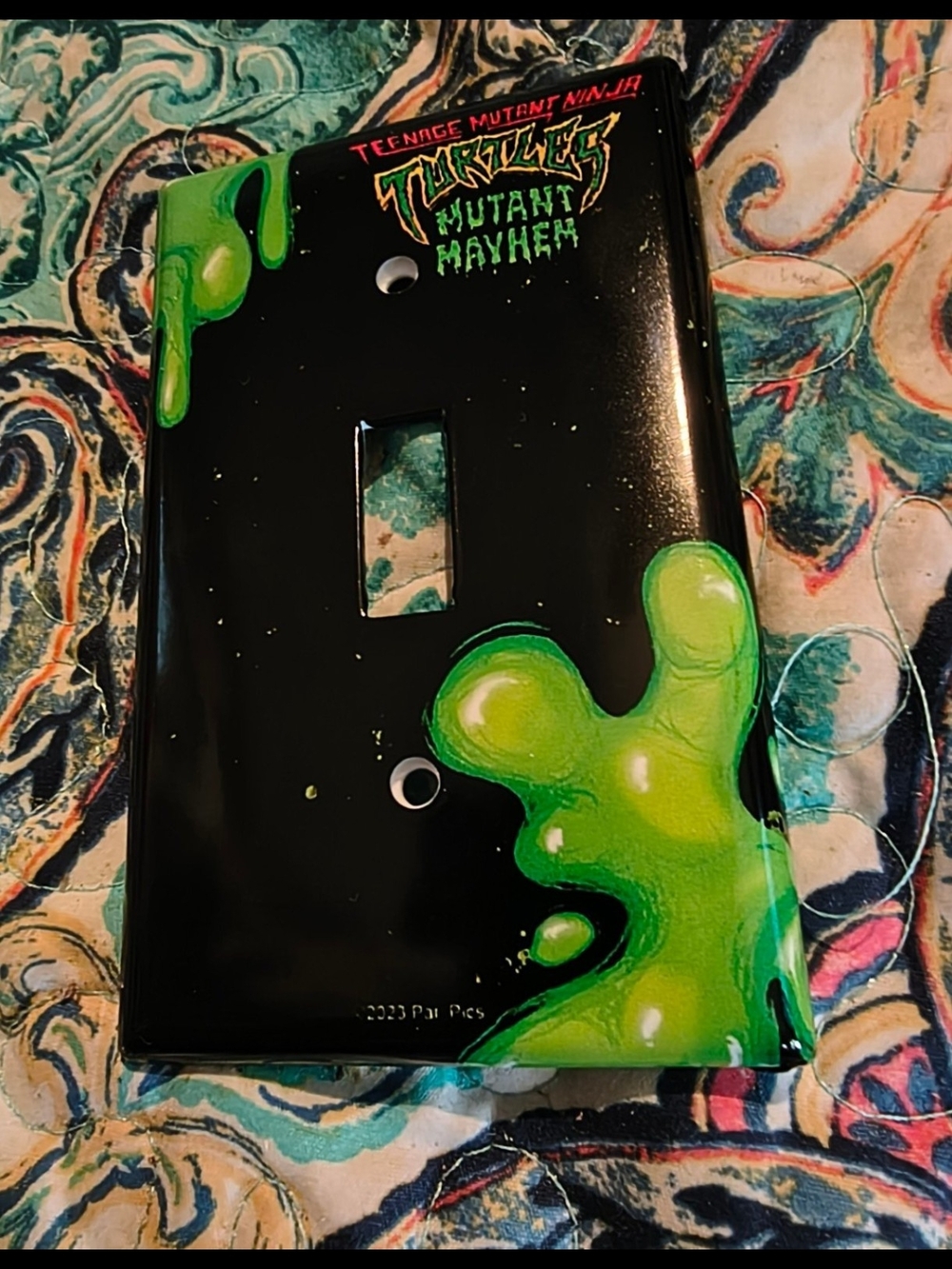 TMNT Mutant Mayhem Logo Plastic Wall Toggle Light Switch Plate Cover Decor